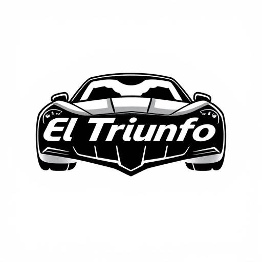 Logotipo de Automotriz El Triunfo, mostrando un coche estilizado y el nombre de la empresa